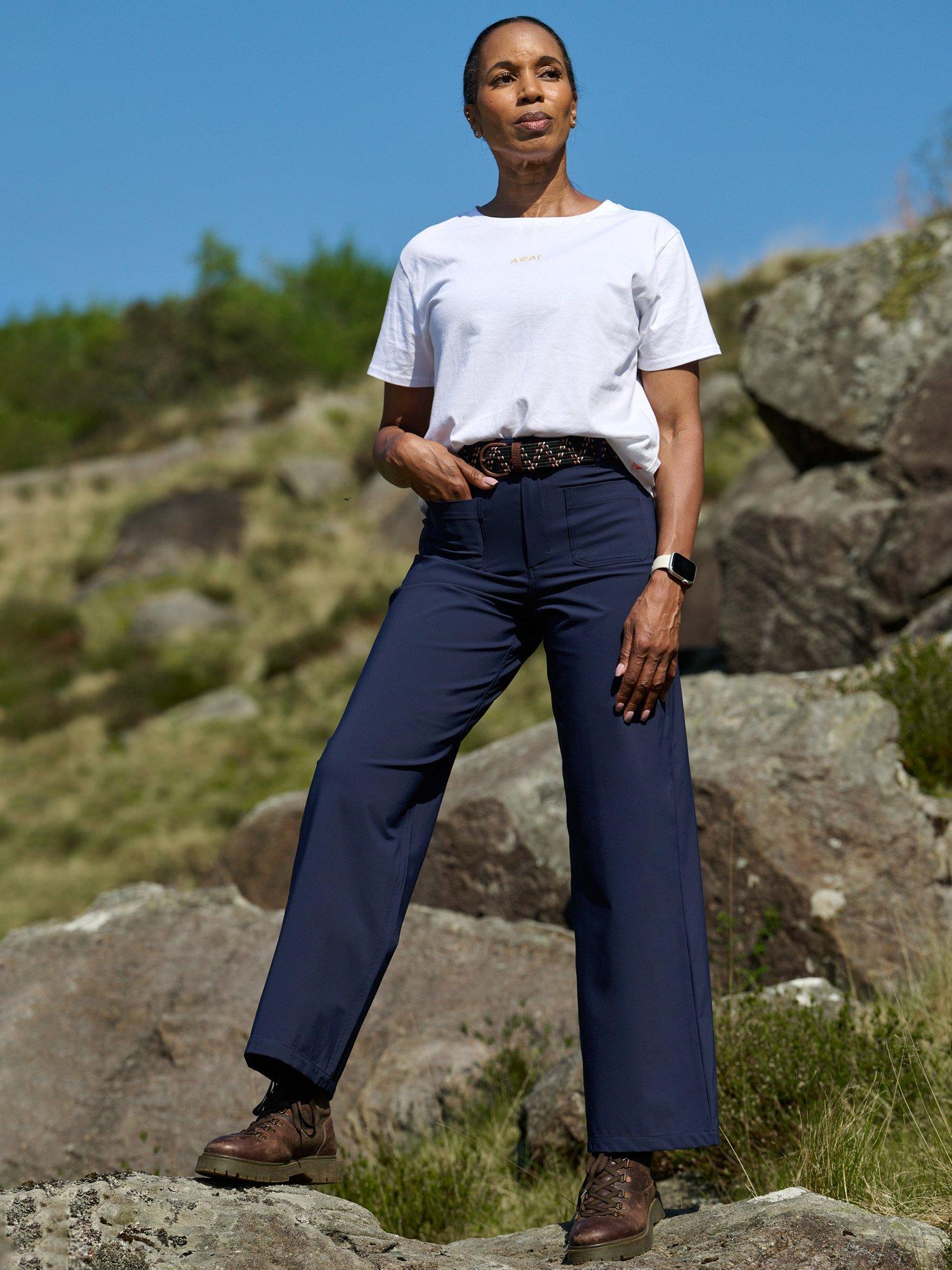 Product image 7 of 7, which shows ACAI Hydroflex Straight Leg Trousers, Deep Navy, 6R