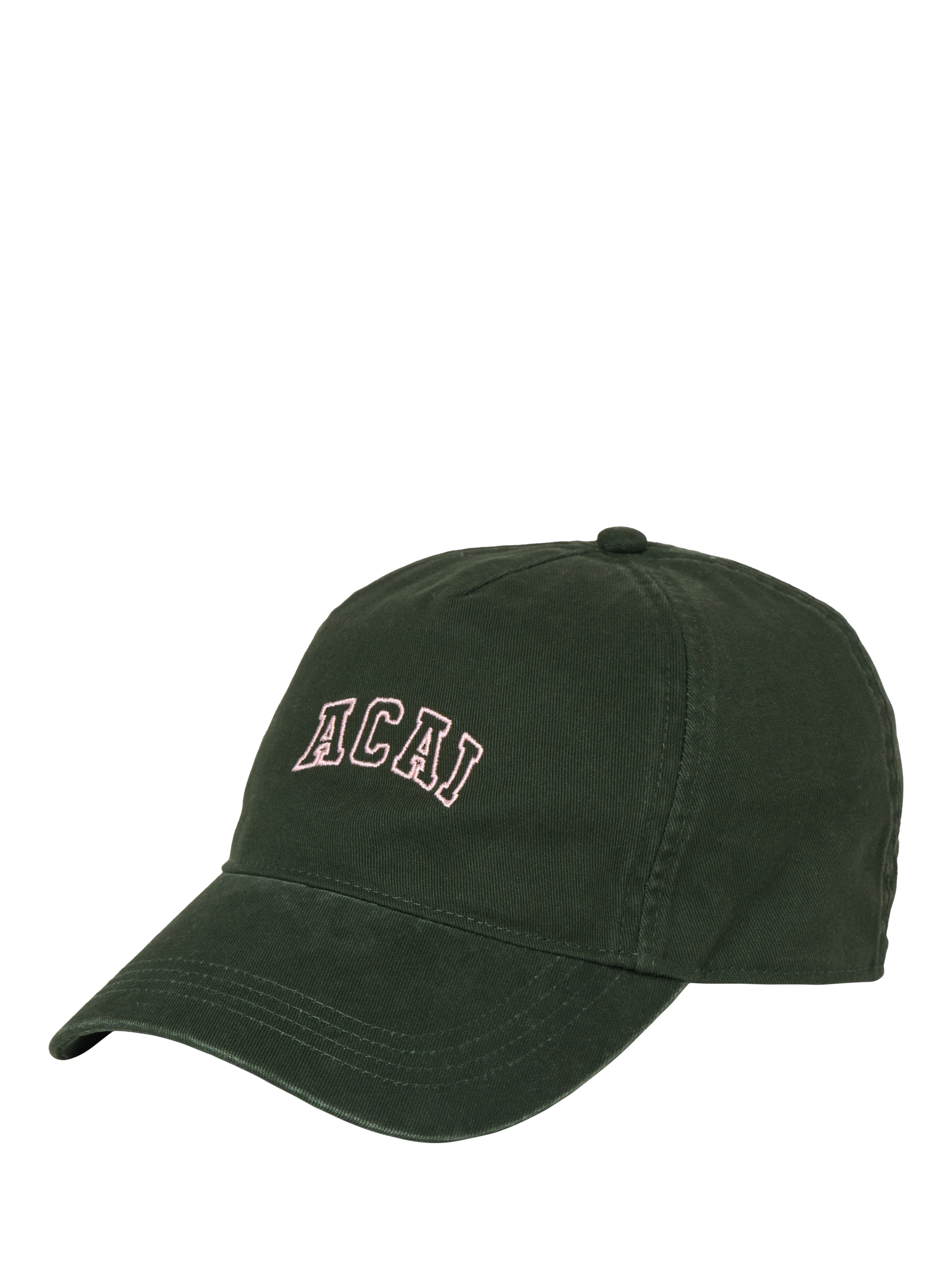 Product image 1 of 6, which shows ACAI I'd Hike That Washed Cotton Baseball Cap, Pine, One Size