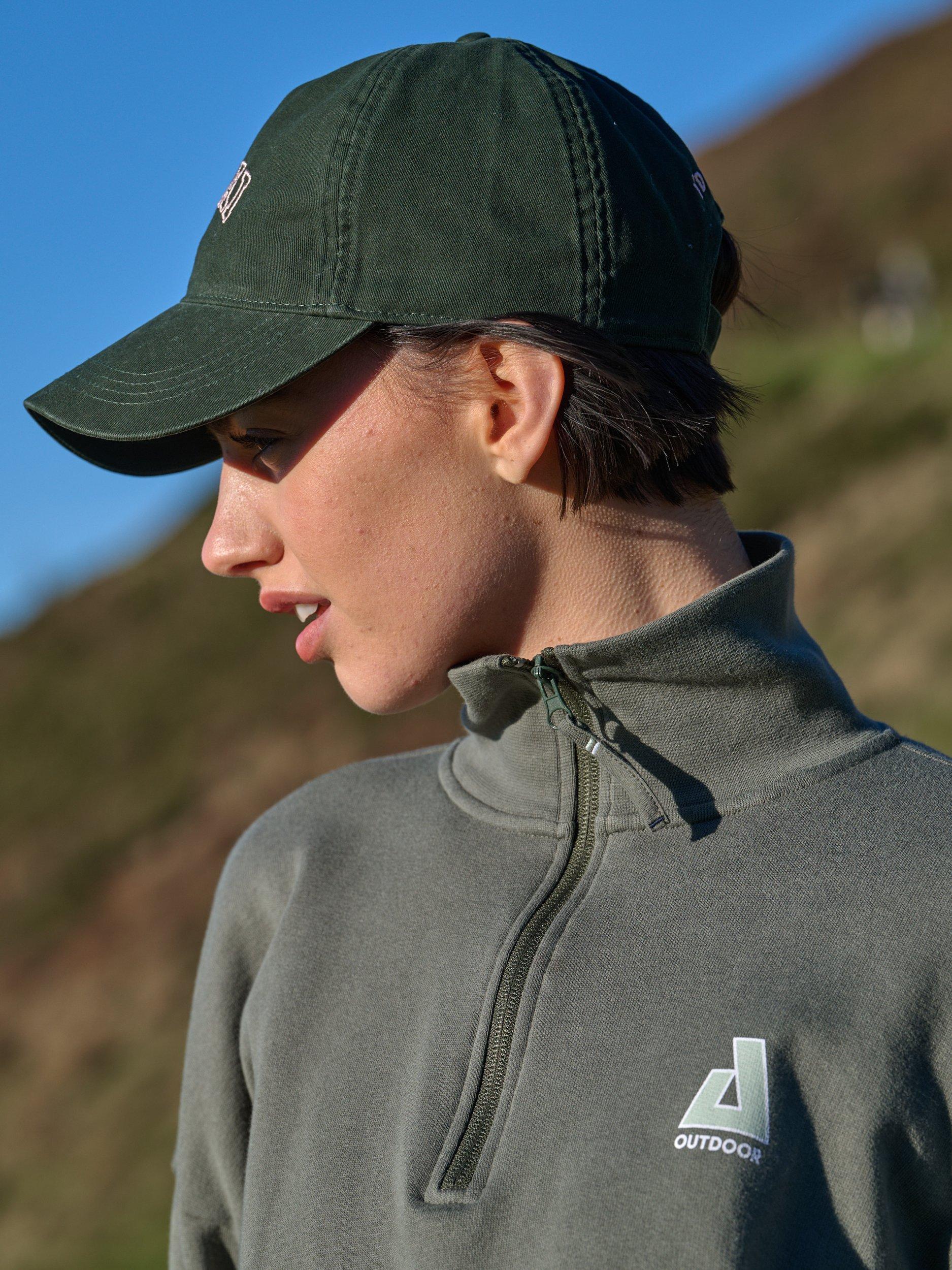Product image 4 of 6, which shows ACAI I'd Hike That Washed Cotton Baseball Cap, Pine, One Size