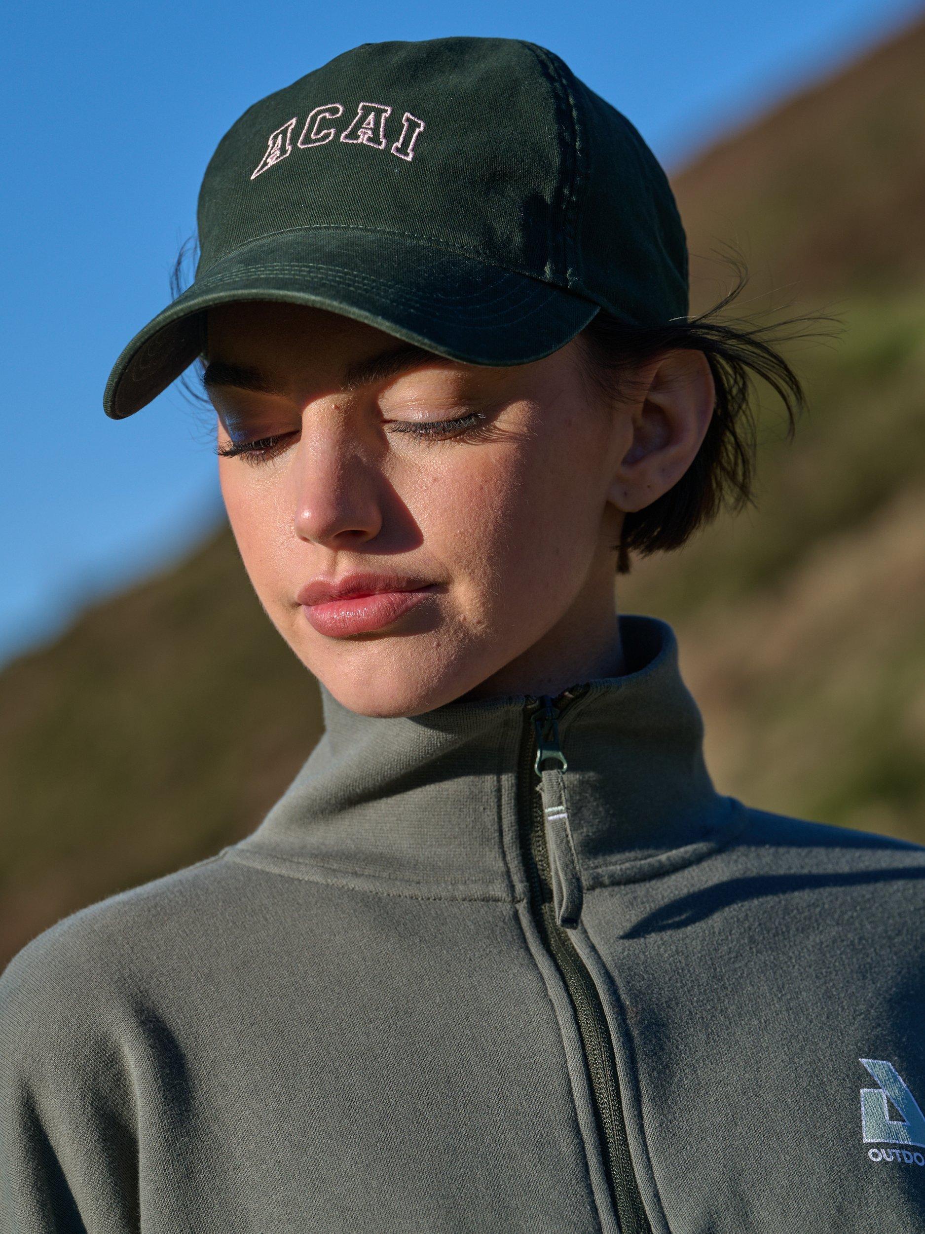 Product image 5 of 6, which shows ACAI I'd Hike That Washed Cotton Baseball Cap, Pine, One Size