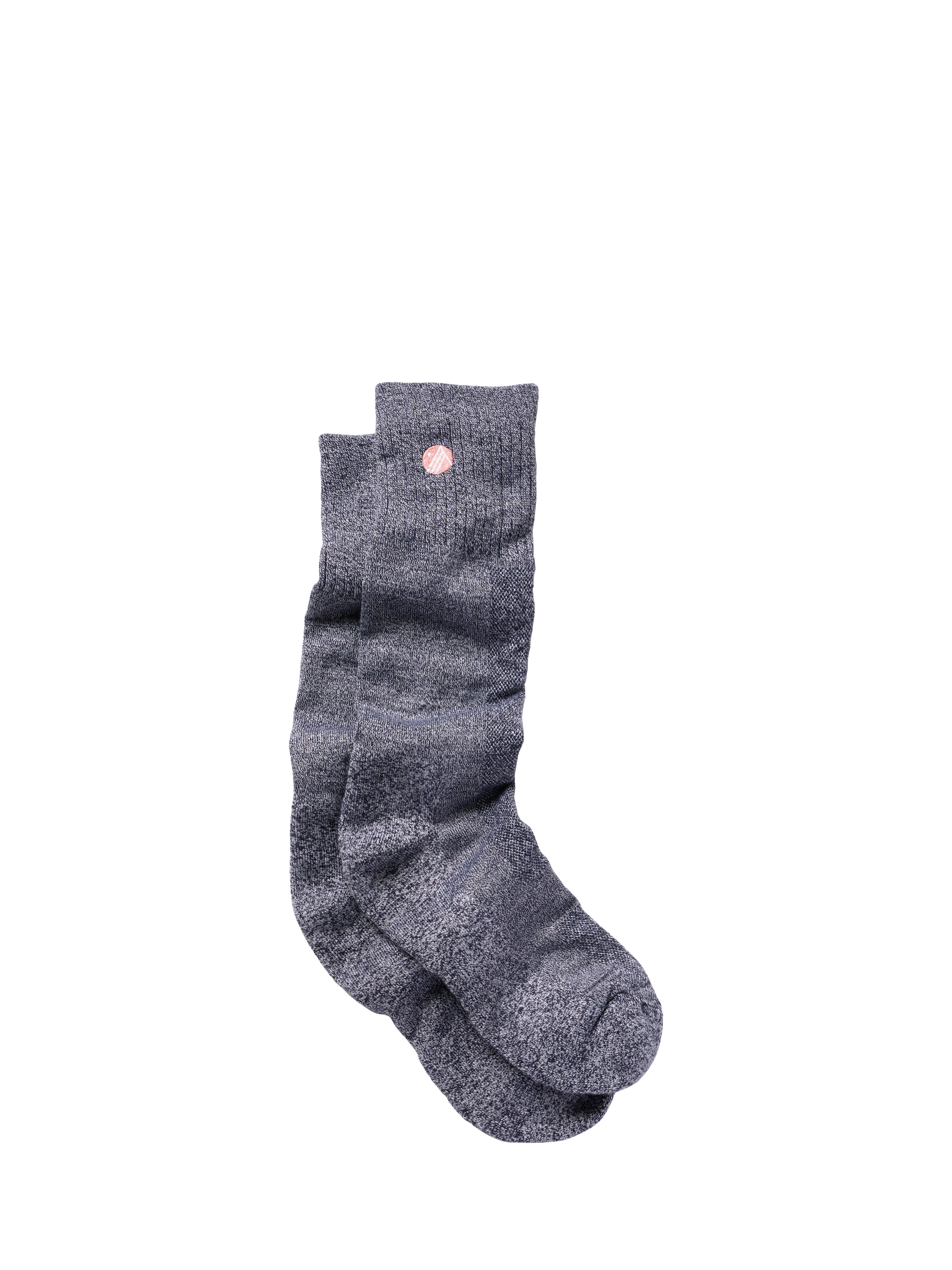 Product image 1 of 2, which shows ACAI Embroidered Logo Bamboo Rich Hiking Socks, Deep Navy, One Size