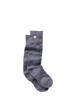 ACAI Embroidered Logo Bamboo Rich Hiking Socks, Deep Navy