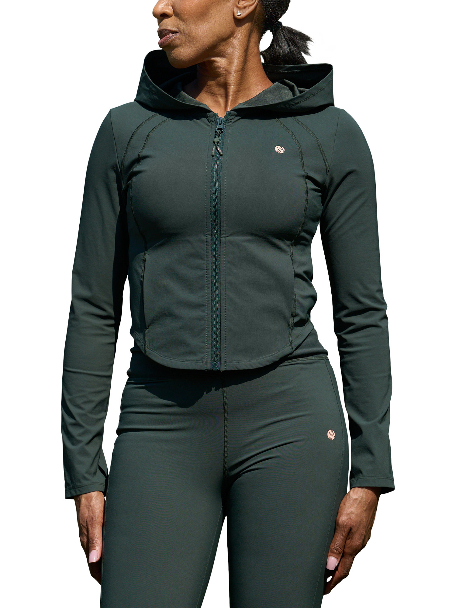 Product image 1 of 9, which shows ACAI Hydroflex Lightweight Sports Jacket, Forest Green, 6
