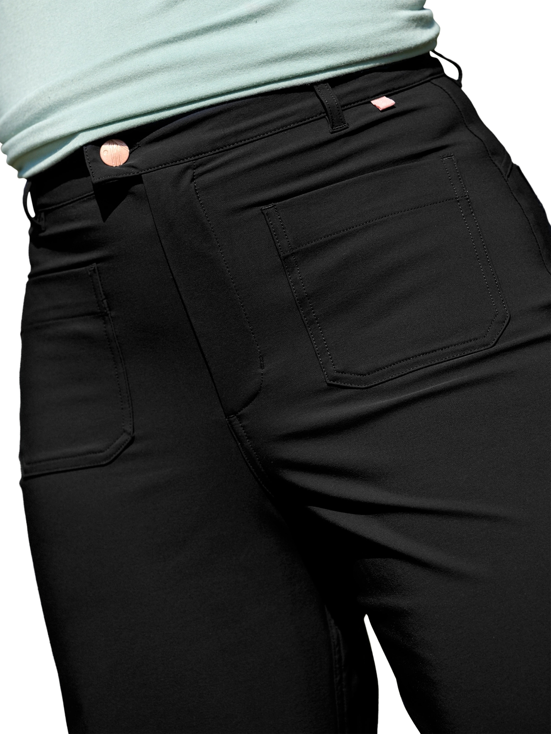Product image 3 of 4, which shows ACAI Hydroflex Straight Leg Trousers, Black, 6R
