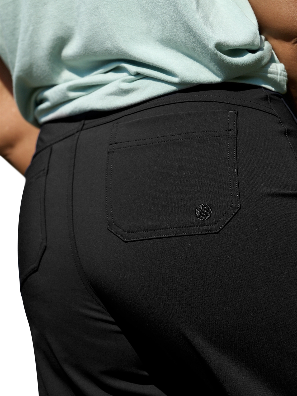 Product image 4 of 4, which shows ACAI Hydroflex Straight Leg Trousers, Black, 6R
