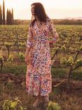 NRBY Avery Floral Print Silk Maxi Dress