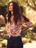 NRBY Chiara Floral Pure Silk Shirt, Multi