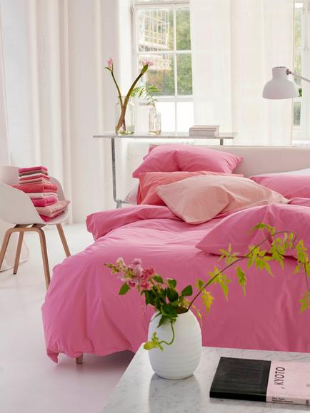 Designers Guild Loweswater 300 Thread Count Organic Cotton Duvet Cover Set, Fuchsia