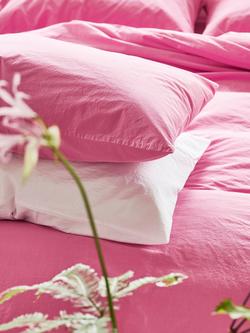 Designers Guild Loweswater 300 Thread Count Organic Cotton Duvet Cover Set - view 2, Fuchsia