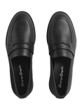 Start-Rite Kids' Milan Loafer School Shoes, Black Leather
