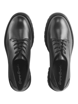 Start-Rite Kids' Angry Angels Barcelona Lace Up Shoes, Black Leather - view 2, Black Leather