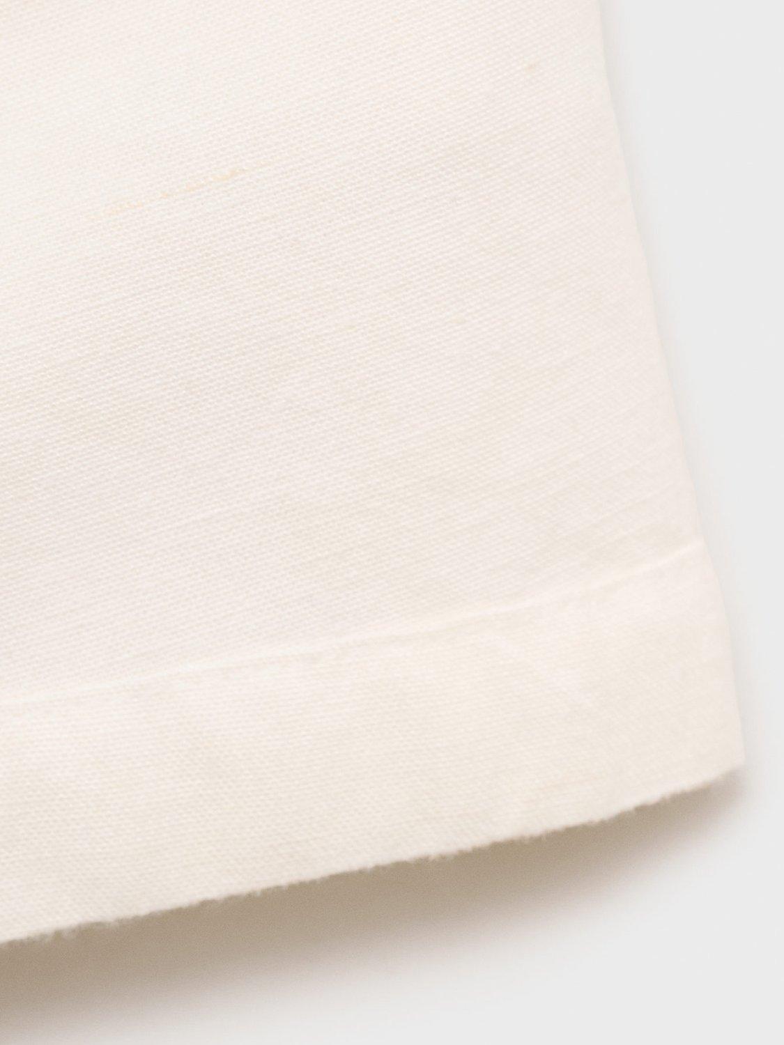 Product image 5 of 6, which shows Mango Kids' Cotton Linen Blend Slouchy Shorts, White, 12-18 months