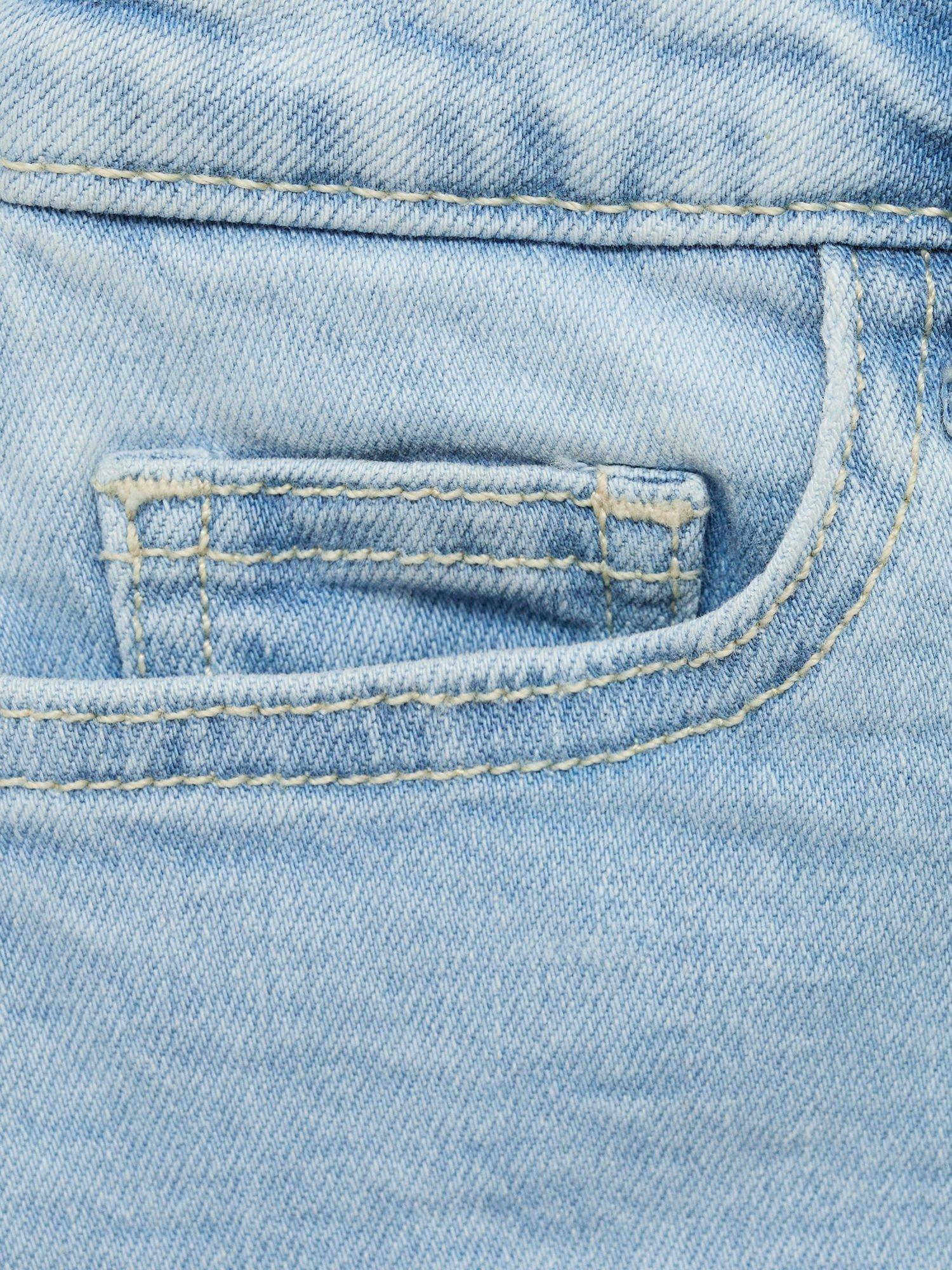 Product image 3 of 4, which shows Mango Kids' Chop Denim Five Pocket Shorts, Open Blue, 12-18 months