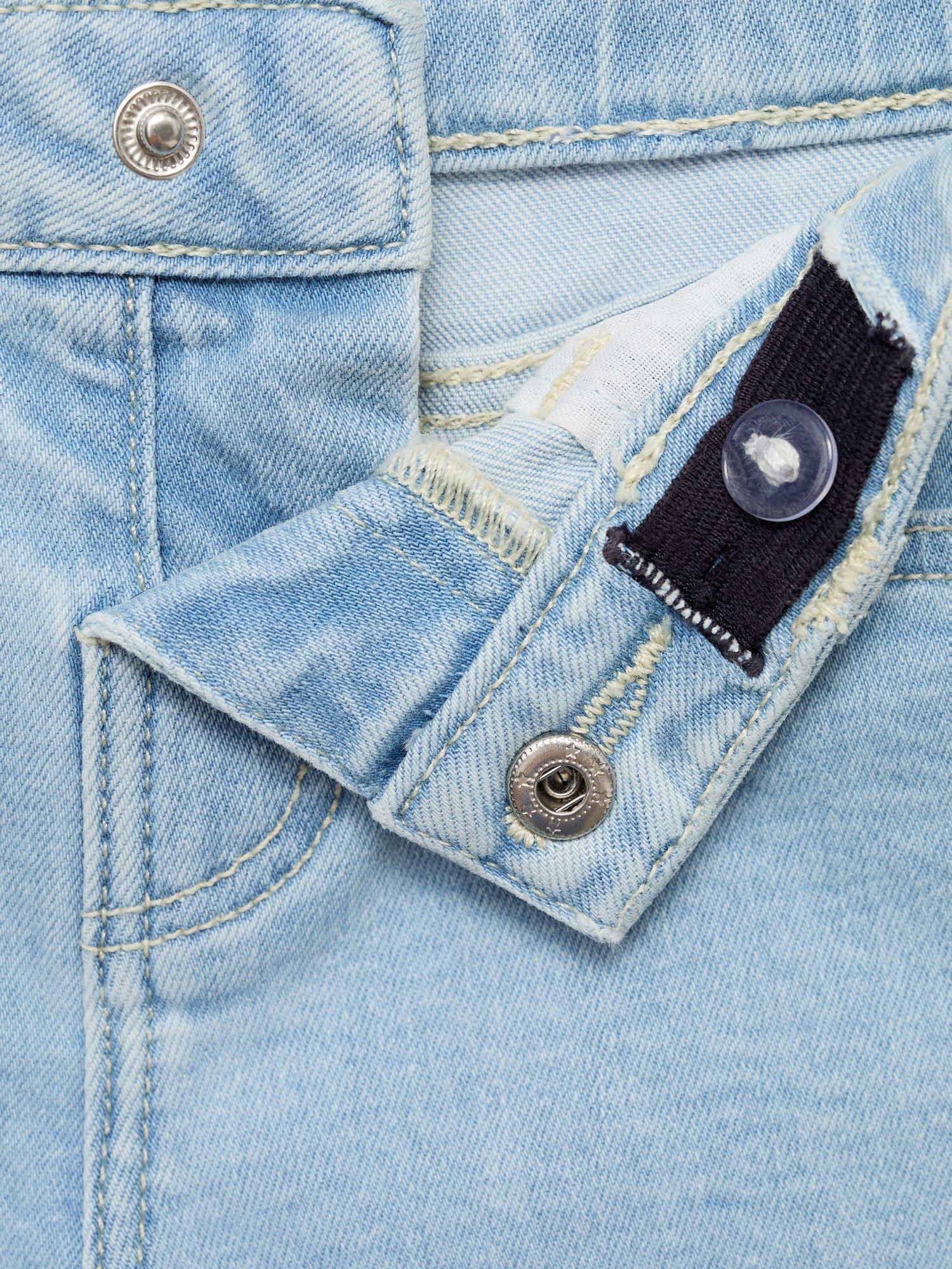 Product image 4 of 4, which shows Mango Kids' Chop Denim Five Pocket Shorts, Open Blue, 12-18 months
