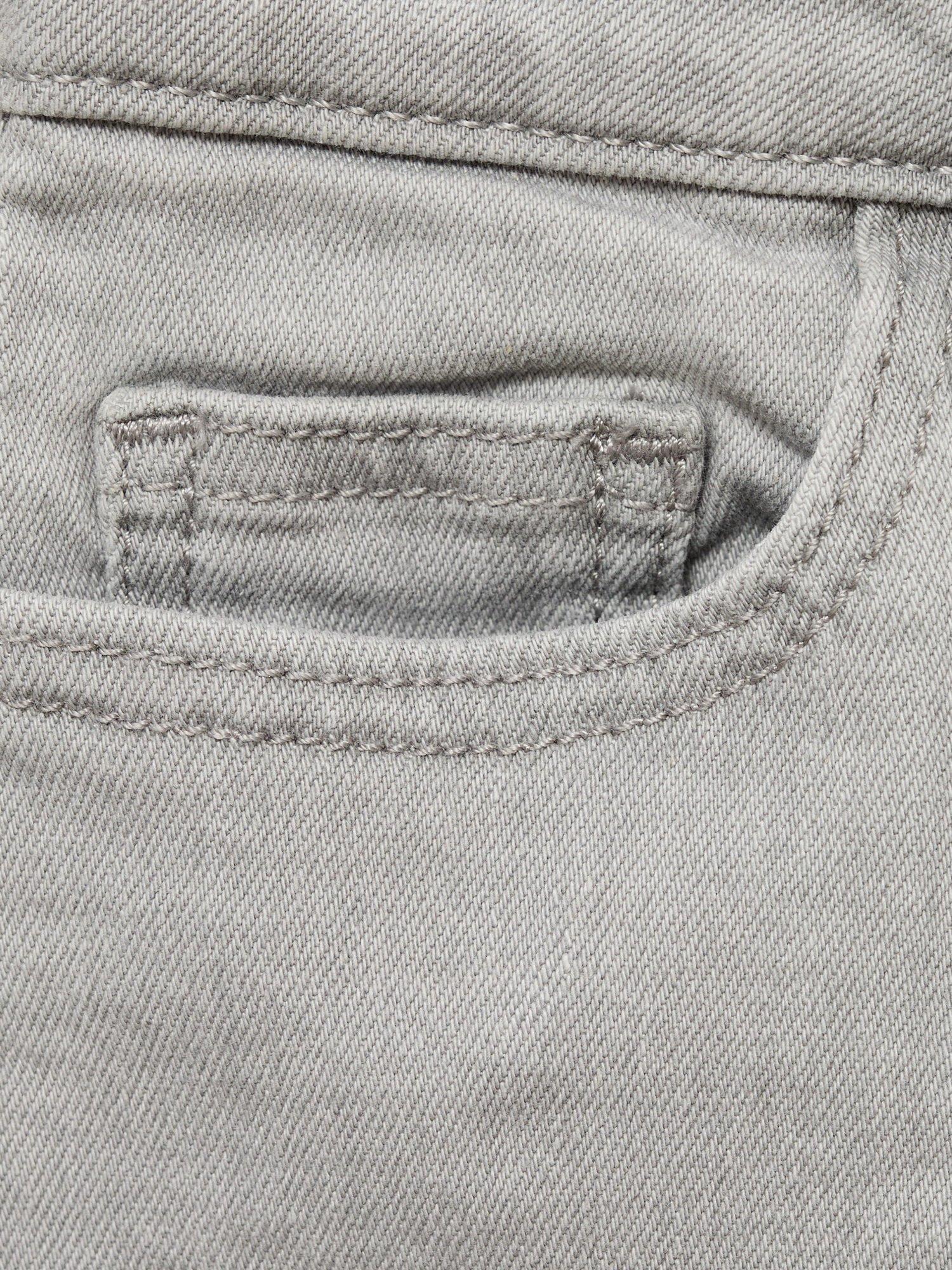Product image 5 of 6, which shows Mango Kids' Chop Cotton Frayed Shorts, Open Grey, 12-18 months