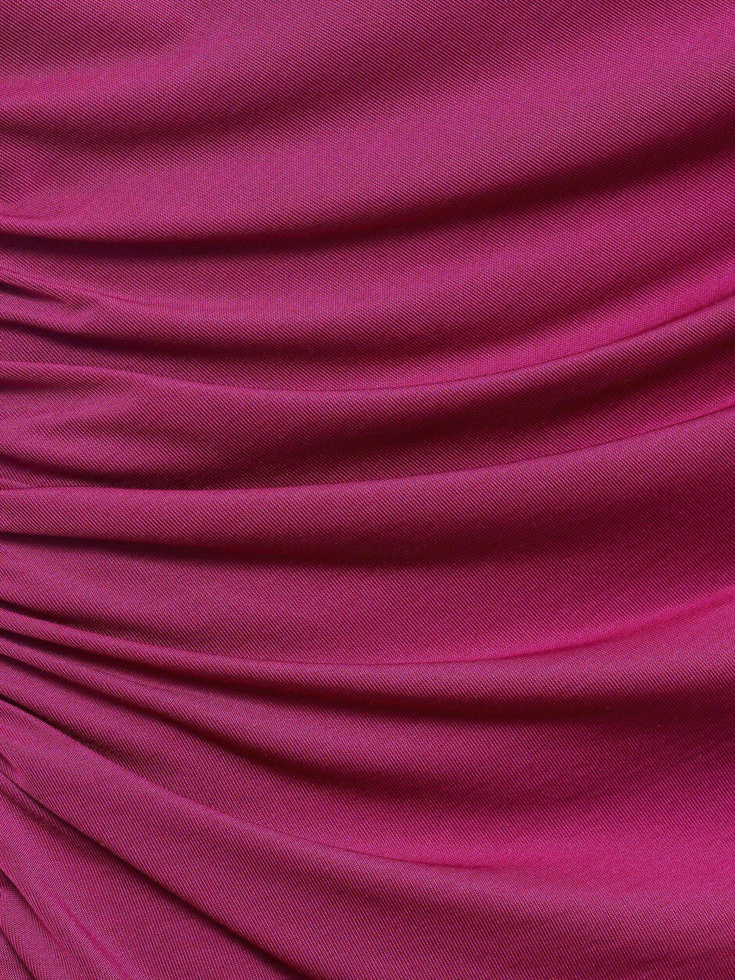 Product image 8 of 8, which shows Mango Lia Strapless Ruched Maxi Dress, Bright Pink, 10