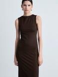 Mango Luisa Sleeveless Midi Pencil Dress, Brown