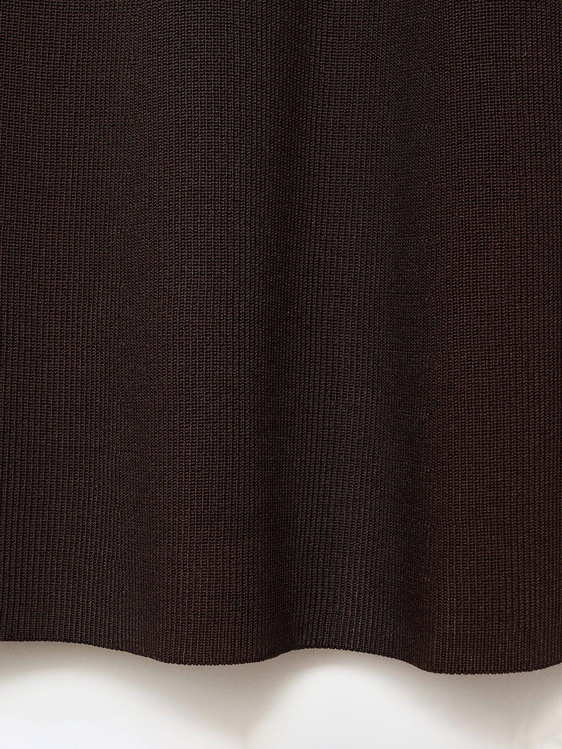 Product image 5 of 7, which shows Mango Sesete High Neck Sleeveless Mini Dress, Dark Brown, 8