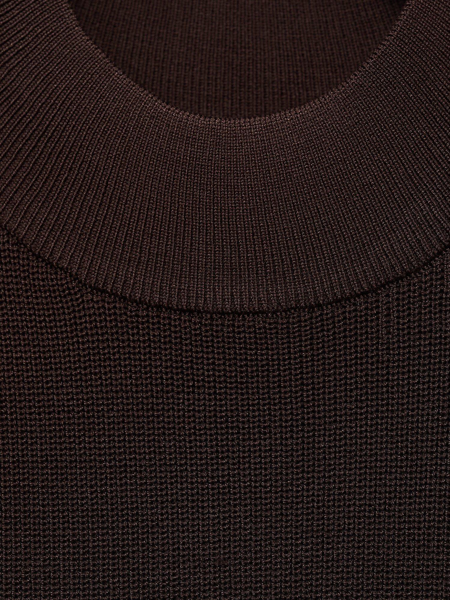 Product image 7 of 7, which shows Mango Sesete High Neck Sleeveless Mini Dress, Dark Brown, 8