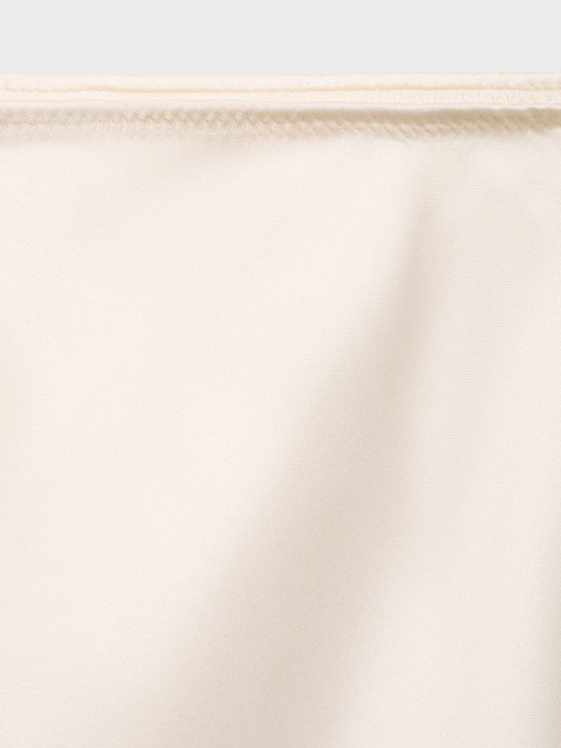 Product image 8 of 8, which shows Mango Mia Satin Midi Skirt, Light Beige, XS