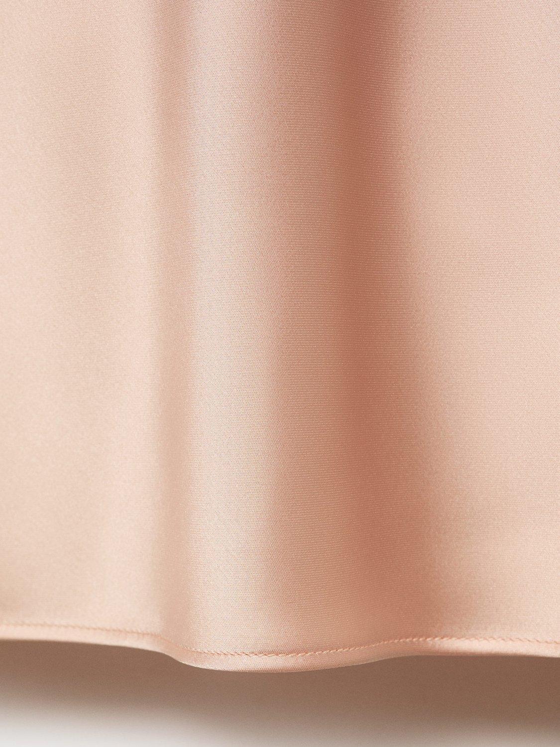 Product image 5 of 8, which shows Mango Mia Satin Midi Skirt, Pastel Orange, XXS