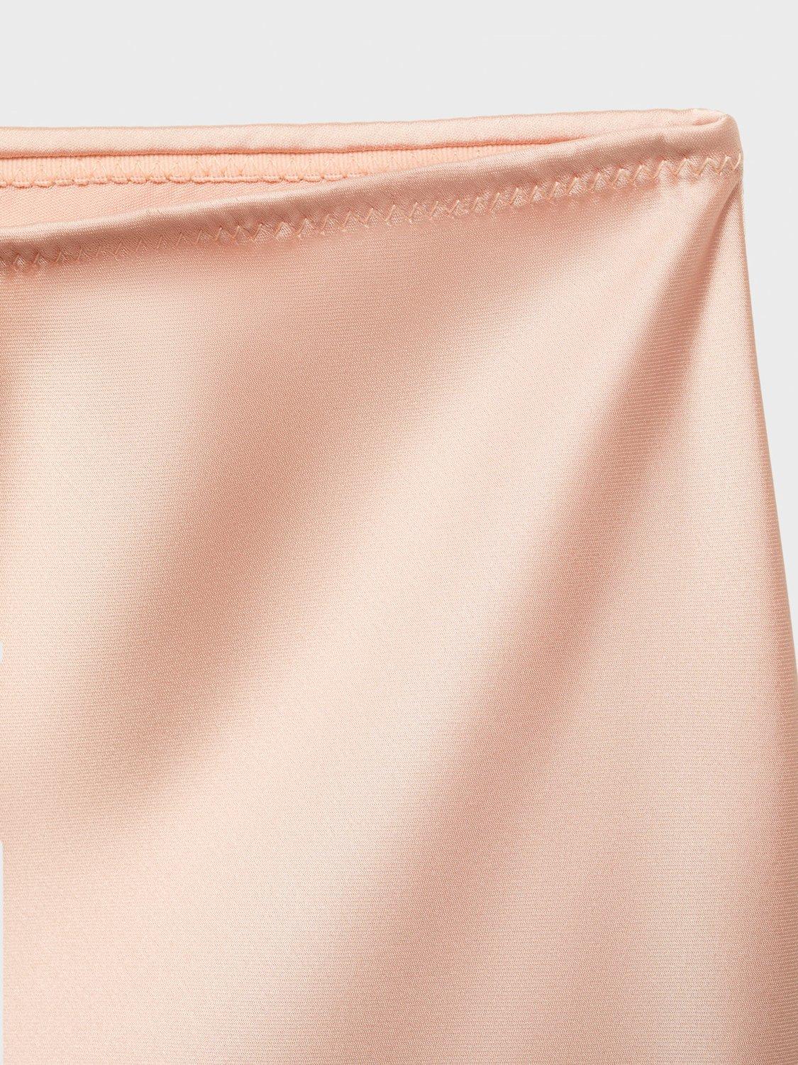 Product image 8 of 8, which shows Mango Mia Satin Midi Skirt, Pastel Orange, XXS