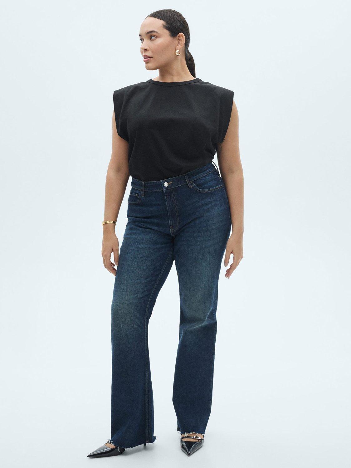 Product image 7 of 8, which shows Mango Viri Cotton Short Sleeved Top, Black, M