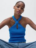 Mango Wannabe Knot Detail Halterneck Top
