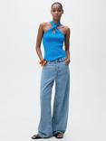 Mango Wannabe Knot Detail Halterneck Top