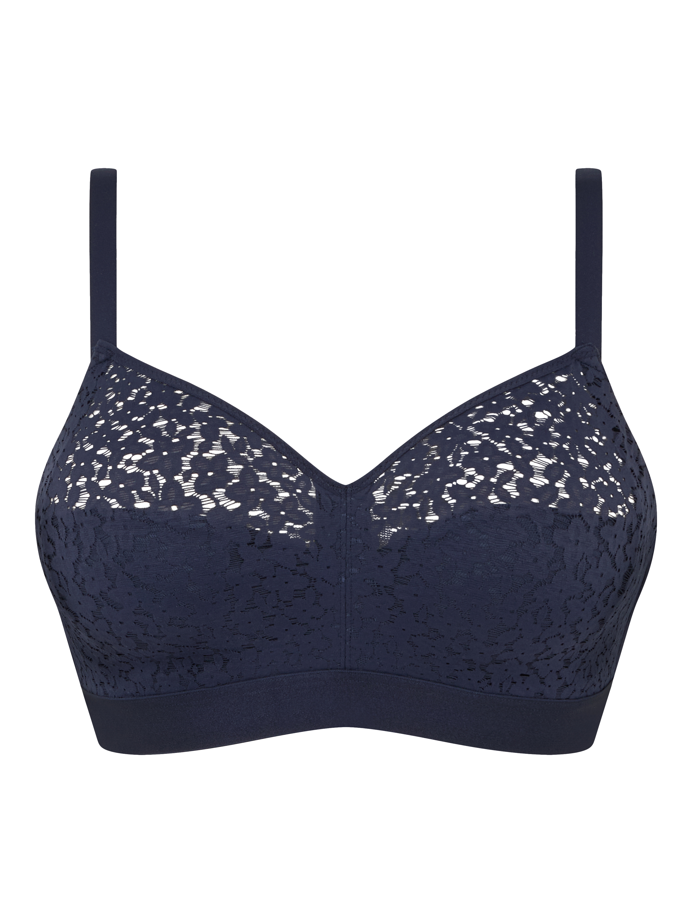 Product image 5 of 5, which shows Chantelle Norah Comfort Non-Wired Support Bra, Ultramarine Blue, 32D
