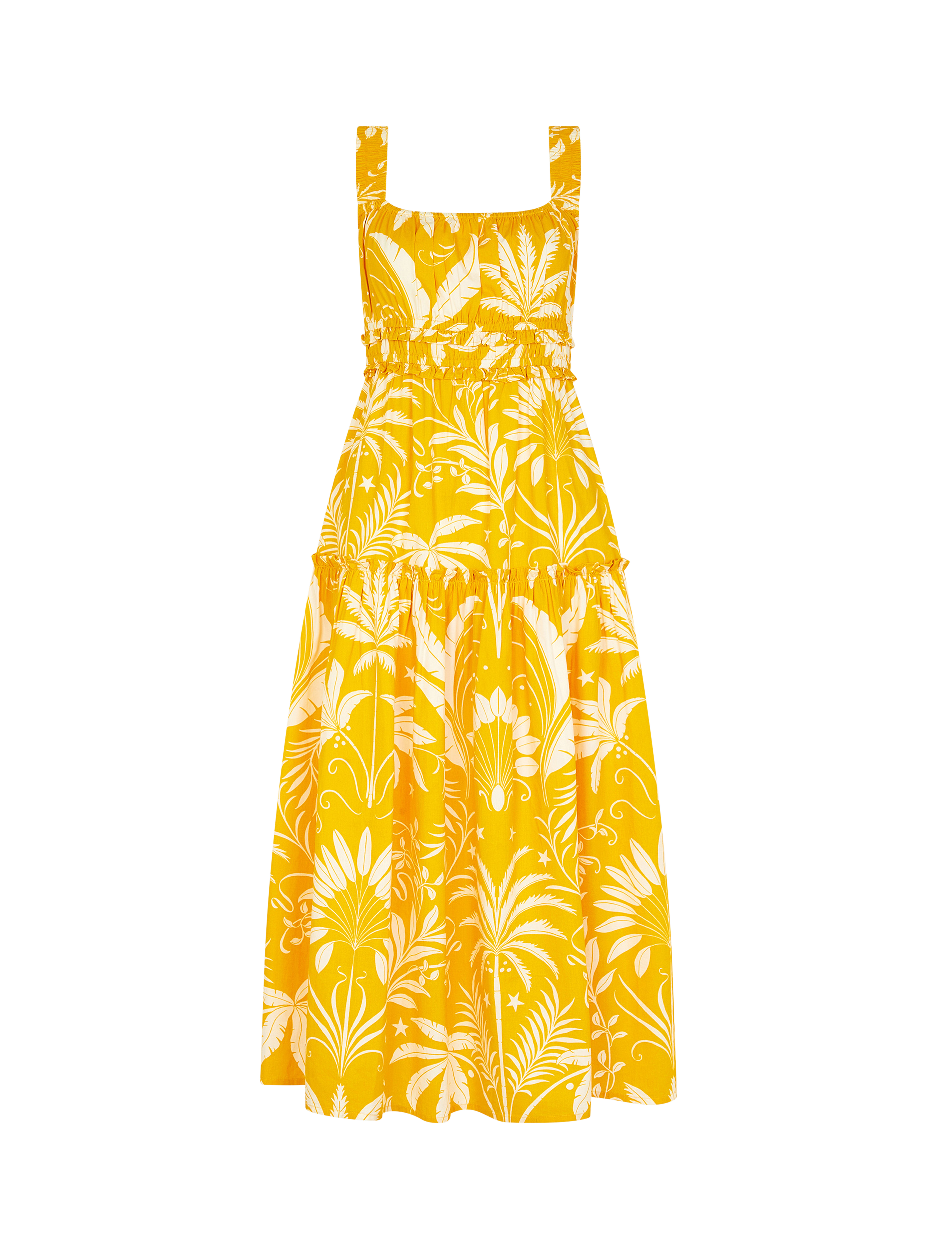Product image 3 of 4, which shows Accessorize Palm Dress, Yellow, S