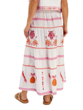 Accessorize Embroidered Tiered Skirt, White