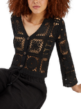 Accessorize Crochet Cardigan, Black