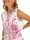 Accessorize Embroidered Waistcoat, White