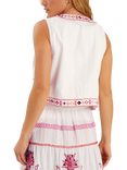 Accessorize Embroidered Waistcoat, White