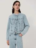 Jigsaw Collarless Denim Jacket