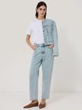 Jigsaw Mid Rise Skinny Fit Jeans, Light Blue