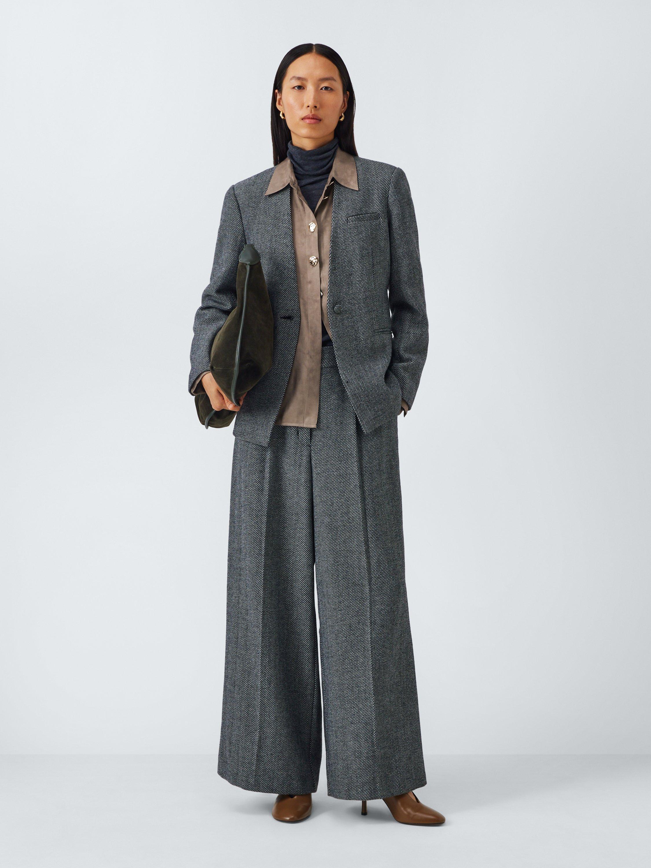 Product image 3 of 6, which shows John Lewis Half Placket Hardware Shirt, Taupe, 6