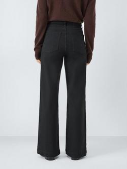 John Lewis High Waist Wide Leg Jeans - view 2, Black