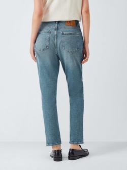 John Lewis Slim Leg Mid Rise Denim Jeans - view 2, Light Blue