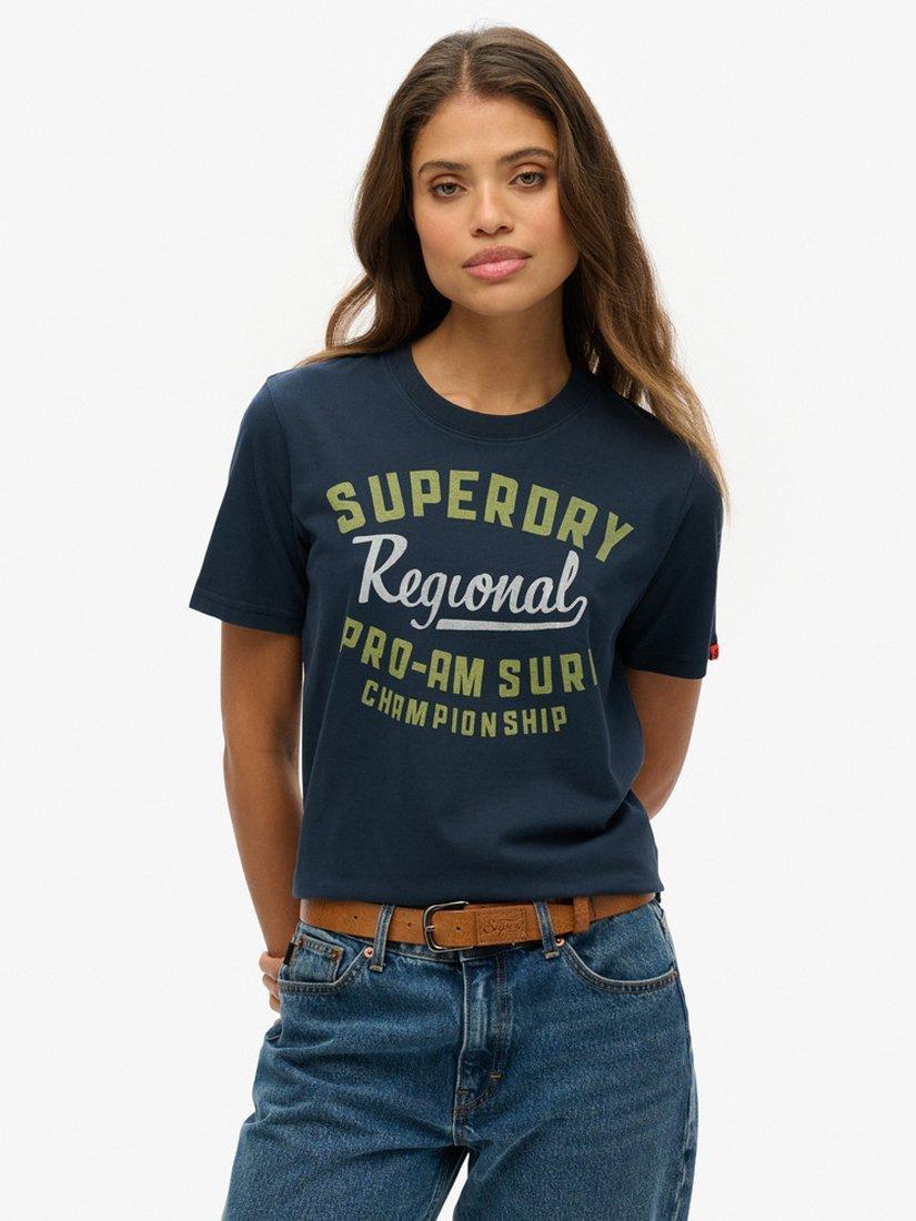 Product image 1 of 5, which shows Superdry Lo-Fi Outdoor Relaxed T-Shirt, Eclipse Navy, 8