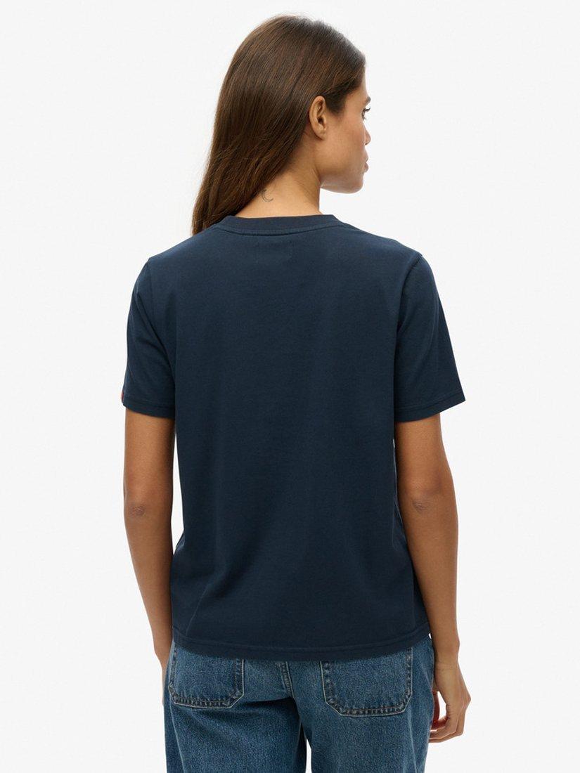 Product image 2 of 5, which shows Superdry Lo-Fi Outdoor Relaxed T-Shirt, Eclipse Navy, 8