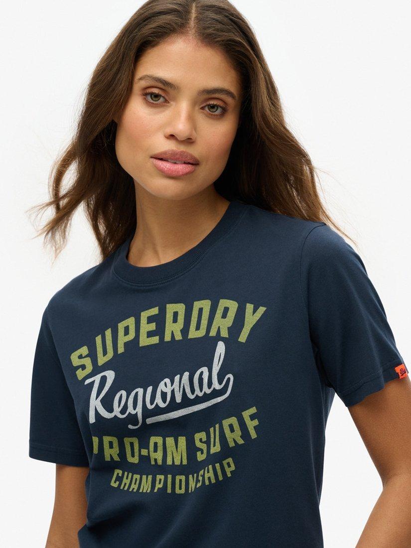Product image 4 of 5, which shows Superdry Lo-Fi Outdoor Relaxed T-Shirt, Eclipse Navy, 8