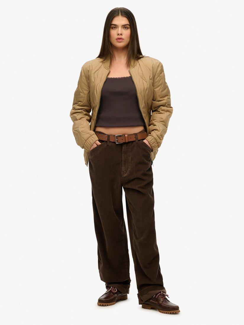 Product image 3 of 4, which shows Superdry Essential Square Neck T-Shirt, Dark Brown, 8