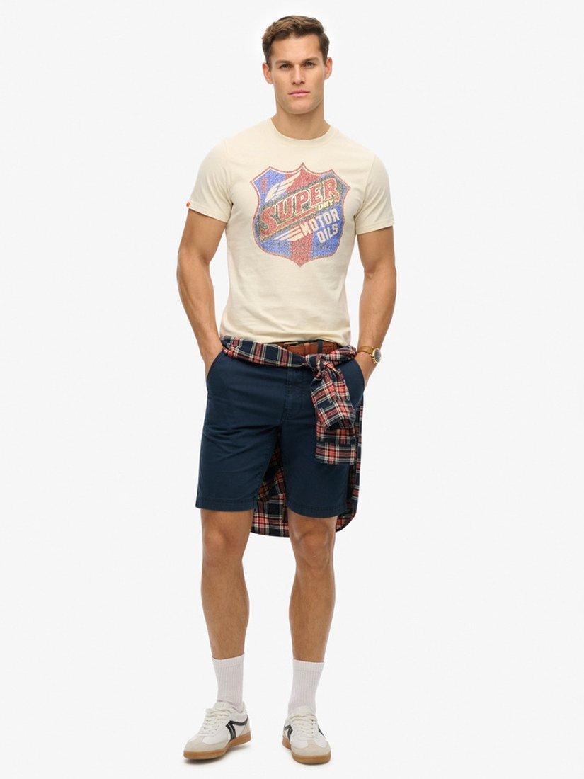 Superdry Gasoline Graphic Relaxed T-Shirt, Rice White