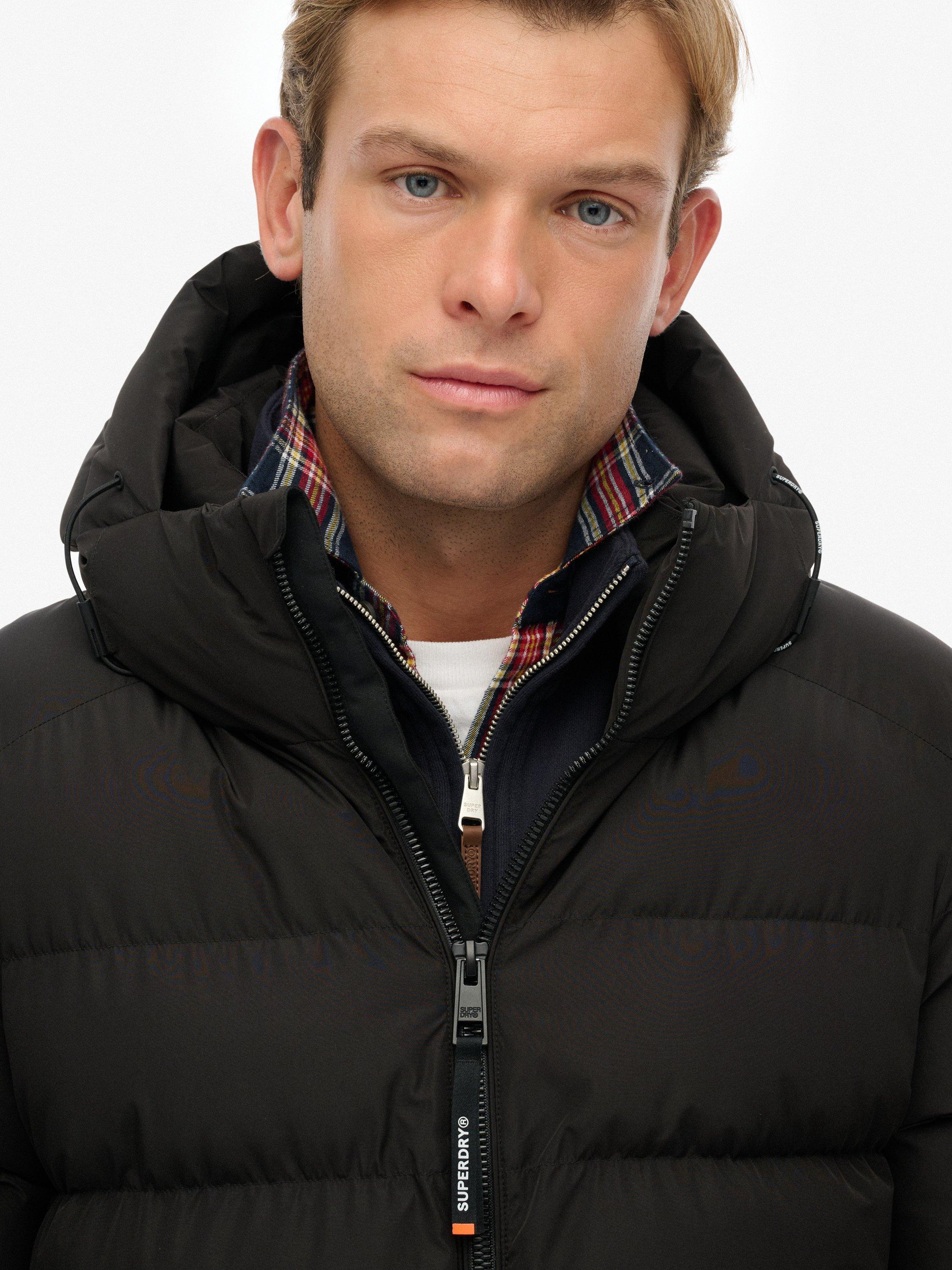 Product image 5 of 6, which shows Superdry Hooded Sports Puffer Jacket, Black, S