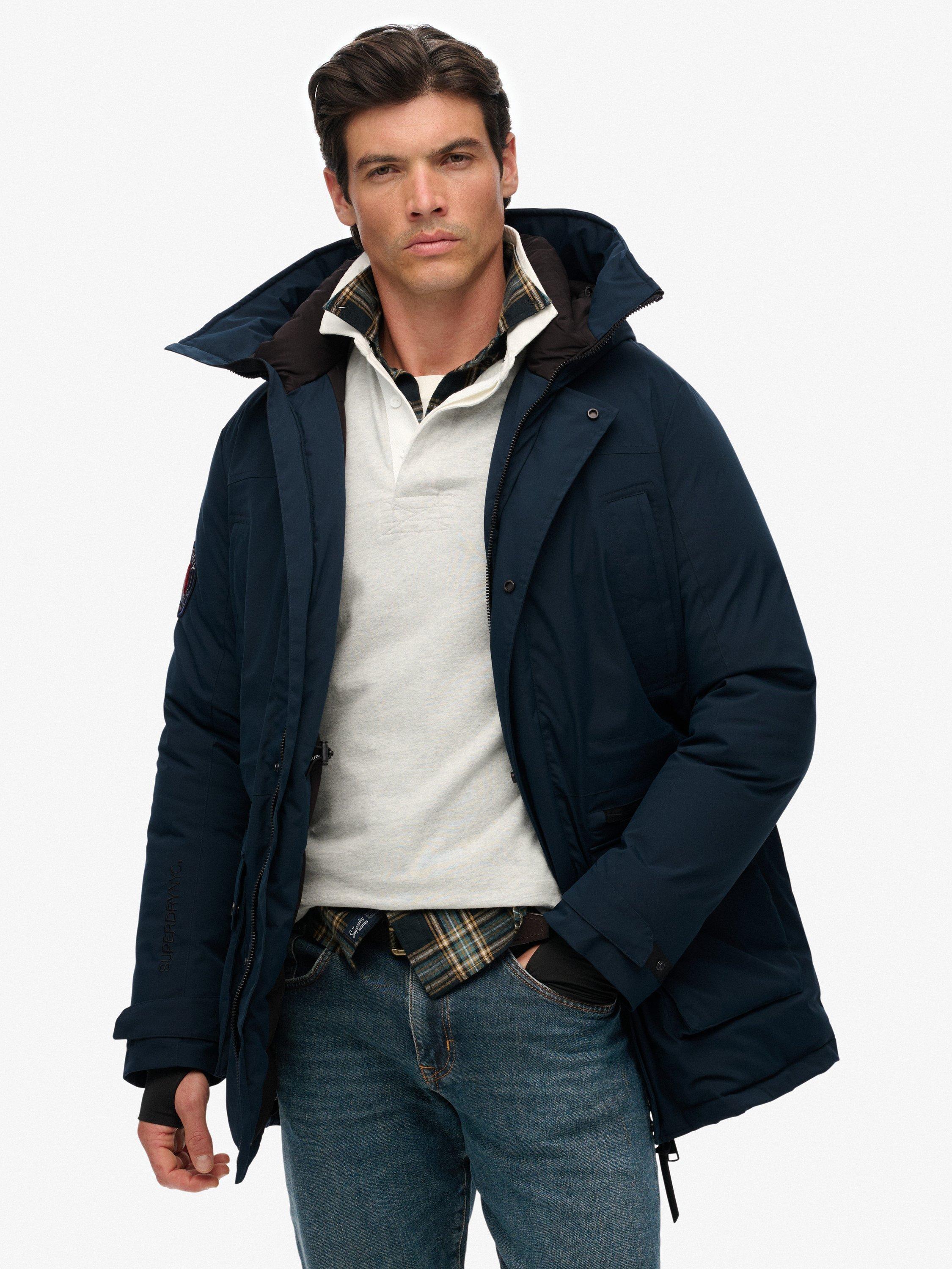 Product image 1 of 6, which shows Superdry  City Padded Parka Coat , Midnight Navy, S
