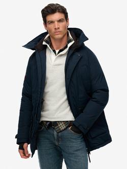 Superdry  City Padded Parka Coat, Midnight Navy