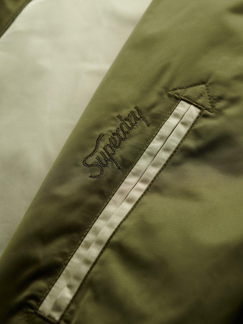 Product image 6 of 6, which shows Superdry Souvenir Embroidered Bomber Jacket, Olive Night Green, S