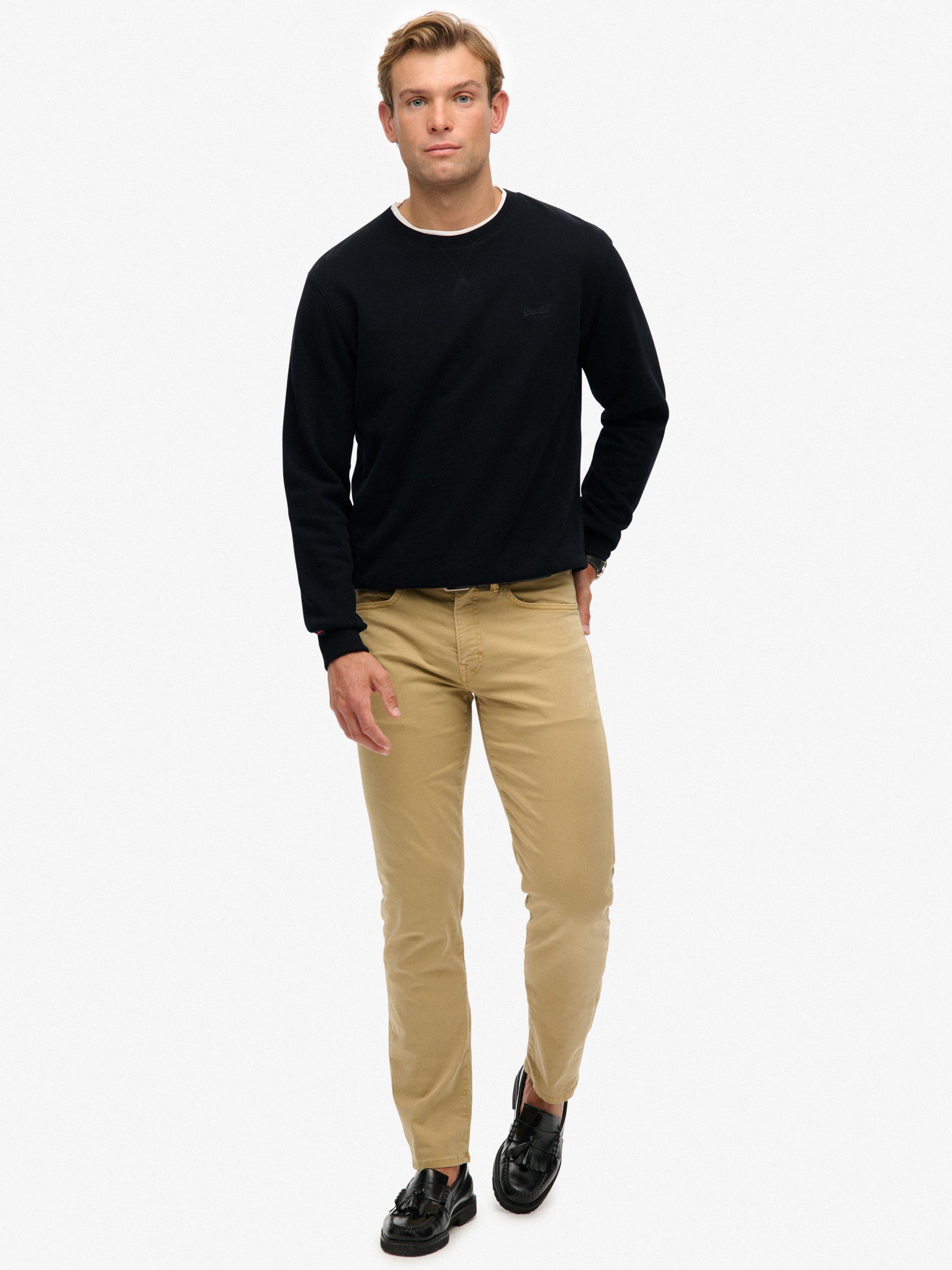 Product image 3 of 5, which shows Superdry Essential Logo Cotton Crew Sweatshirt, Black, S